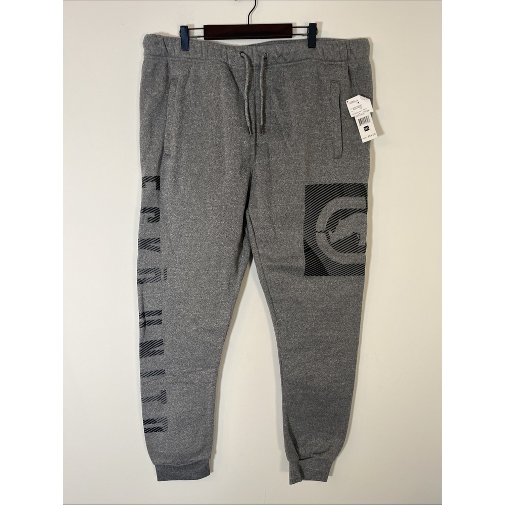Ecko Unltd. Men's Drawstring Fleece Grey Joggers Sweatpants‎ Size 2xl